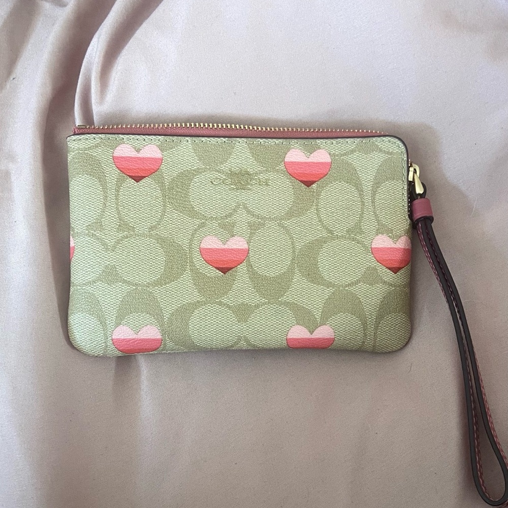 Coach Heart Wristlet